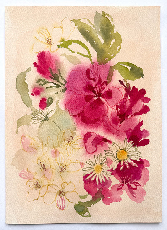 PAINT A GERANIUM WITH ME