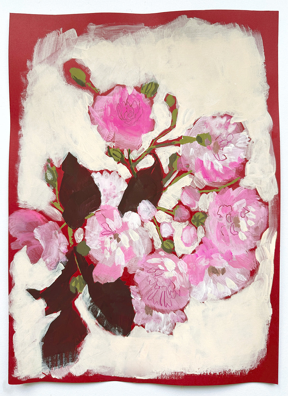 PAINT A GOUACHE ROSE WITH ME