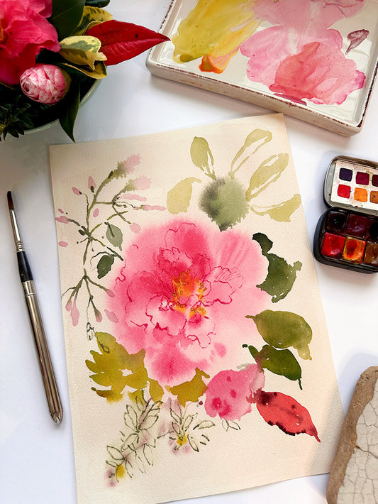 PAINT A CAMELLIA WITH ME